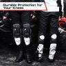 AllExtreme EXV-MKW2 Knee Guard Adjustable Breathable Unisex Feet Protector Armor Pads for Motorcycle Racing Bike Riding (Set of 2, White)