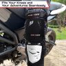 AllExtreme EXV-MKW2 Knee Guard Adjustable Breathable Unisex Feet Protector Armor Pads for Motorcycle Racing Bike Riding (Set of 2, White)