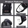 AllExtreme EXV-MKW2 Knee Guard Adjustable Breathable Unisex Feet Protector Armor Pads for Motorcycle Racing Bike Riding (Set of 2, White)