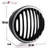 AllExtreme EXHLG1R 7 Inch PVC Headlight Grill Cover Bike with DRL LED Light for Motorcycle (Red)