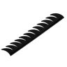 AllExtreme EXHSH01 Cuttable Rubber Mohawk Spikes Helmet Accessory Headwear Decor Accessories for Riding (Black)