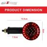 Allextreme EXSTLA2 Universal Super Bright Turn Signal Indicator Light Bike Front/Rear Side Indicator Blinker Bulb for Motorcycles & Bikes (12V, Yellow & Red, 2 PCS)
