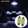AllExtreme EXFL12G 12 LED Universal Car Interior Super Bright Roof Light Reading Dome Bulb Lamp with Festoon Holder (5W, White, 2 PCS)