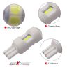 Allextreme EXF10L2 Universal T10 6 LED Parking Light COB Super Bright Interior Pilot License Plate Dome Indicator Lamp Bulb for Car Bike and Motorcycle (2W, White, 2 PCS)