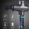AllExtreme MG-01 Battery Powered Massage Gun Portable Vibration Muscle Body Massager with 4 Heads, LCD, Touch Button & 20 Adjustable Speed Vibrator for Neck, Leg, Hand & Back, Multicolor