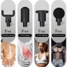 AllExtreme MG-01 Battery Powered Massage Gun Portable Vibration Muscle Body Massager with 4 Heads, LCD, Touch Button & 20 Adjustable Speed Vibrator for Neck, Leg, Hand & Back, Multicolor