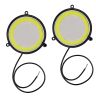 AllExtreme EXNTI2P Round COB LED Switchback DRL Light 2.83" Diameter Side Turn Signal Super Bright Fog Lamp with Indicator for All Cars (20W, White & Blue, 2 PCS)