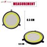 AllExtreme EXNTI2P Round COB LED Switchback DRL Light 2.83" Diameter Side Turn Signal Super Bright Fog Lamp with Indicator for All Cars (20W, White & Blue, 2 PCS)