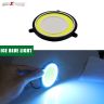 AllExtreme EXNTI2P Round COB LED Switchback DRL Light 2.83" Diameter Side Turn Signal Super Bright Fog Lamp with Indicator for All Cars (20W, White & Blue, 2 PCS)