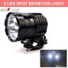 Allextreme EXAF6LP2 6 LED CREE SMD Projector Auxiliary Fog Lamp Spot Flood Beam Worklight for Cars Motorcycle and Bikes (18W, White Light, 2 PCs)