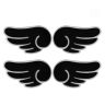 AllExtreme EXHDS4W Car Door Guard Edge Defender Crash Scratch Protector Wing Shape Rubber Trim Molding Side Sticker (Black, 4 Pcs)