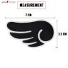 AllExtreme EXHDS4W Car Door Guard Edge Defender Crash Scratch Protector Wing Shape Rubber Trim Molding Side Sticker (Black, 4 Pcs)