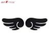 AllExtreme EXHDS4W Car Door Guard Edge Defender Crash Scratch Protector Wing Shape Rubber Trim Molding Side Sticker (Black, 4 Pcs)
