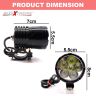 Allextreme EXAF6LP1 6 LED CREE SMD Projector Auxiliary Fog Lamp Spot Flood Beam Worklight for Cars Motorcycle and Bikes (18W, White Light, 1 PC)