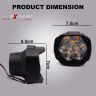 Allextreme EX9FWO2 Imported 9 LED Fog Light Spot Beam Waterproof Pod Driving Work Lamp for Motorcycle Bike Car and SUV (15W, 2 PCs)