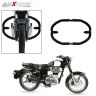 AllExtreme EXDBLKG1 Heavy Duty Leg Guard Diamond Front Bike Safety Crash Bar with Rope Compatible for BS3 BS4 and BS6 Model Royal Enfield Bullet 350cc & 500cc Black