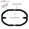 AllExtreme EXDBLKG1 Heavy Duty Leg Guard Diamond Front Bike Safety Crash Bar with Rope Compatible for BS3 BS4 and BS6 Model Royal Enfield Bullet 350cc & 500cc Black