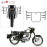 AllExtreme Steel Leg Guard Bike Safety Front Crash Bar Heavy Duty for Motorcycle Compatible with BS3 & BS4 Model Bullet 350cc & 500cc (Chrome)