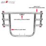 AllExtreme Steel Leg Guard Bike Safety Front Crash Bar Heavy Duty for Motorcycle Compatible with BS3 & BS4 Model Bullet 350cc & 500cc (Chrome)