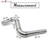 Allextreme EXBPKTM Stainless Steel Motorcycle Exhaust Middle Muffler Bend Pipe for KTM Duke 125/ Duke 200/ Duke 250/ Duke 390 (KTM Duke-200/Duke-390)