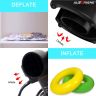 AllExtreme EXCGR308 Quick Fill 12V-DC Car Electric Air Pump with 3 Inflating and 3 Deflating Nozzles, Portable Air Pump for Car Air Mattress, Air Boats, Swimming Rings and Life Jackets