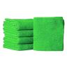 AllExtreme EXGCT01 Microfiber Towel Lint-Free Car Cleaning Clothes High Absorbent Towel for Car Windows, Exterior, Home and Office (Green, 5 PC)
