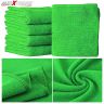 AllExtreme EXGCT01 Microfiber Towel Lint-Free Car Cleaning Clothes High Absorbent Towel for Car Windows, Exterior, Home and Office (Green, 5 PC)