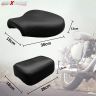 Allextreme Motorcycle Seat Cover PU Leather Anti Skid Split Water-Resistant Bike Cushion Compatible with Classic 350 & 500cc (Black, Model-7)