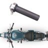 AllExtreme EXTGSB2 7/8 Inch Motorcycle Universal Die casted Metal Rubber Throttle Handlebar Hand Grip Bar End Compatible with Bullet Classic 350cc & 500cc (Black)
