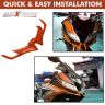 AllExtreme EXSGAR1 Motorcycle Front Fairing Aerodynamic Winglet 2.0 for R15 V3 (Red)