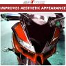 AllExtreme EXSGAR1 Motorcycle Front Fairing Aerodynamic Winglet 2.0 for R15 V3 (Red)