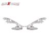 AllExtreme EXCJEL2 Jaguar Style Bike Styling Front Mudguard Ornament Sign Emblem Logo with Chrome Finishing for Motorcycles & Bikes (Chrome, 2 PCS)