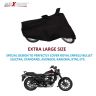 AllExtreme EXCB1B Dust and Scratch Proof Universal Bike Body Cover with Mirror Pockets (Black)