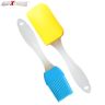 AllExtreme Heat Resistant Antibacterial Silicone Spatula and Basting/Pastry Brush for Kitchen (Random Color, Set of 2)