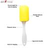 AllExtreme Heat Resistant Antibacterial Silicone Spatula and Basting/Pastry Brush for Kitchen (Random Color, Set of 2)