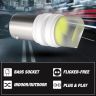 Allextreme Universal T10 LED Parking Light BA9S Socket 3000K 194 168 2825 License Plate Dome Map Door Courtesy Indicator Lamp Bulb for Car, Bike & Motorcycle (2 Pcs)