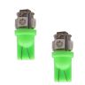 Allextreme T10 Light Bulb 194 LED Wedge 5 SMD for Car Interior Exterior Courtesy Licence Plate Dome Map Door Dashboard Side Marker (Green, Pack of 2)