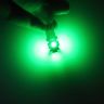 Allextreme T10 Light Bulb 194 LED Wedge 5 SMD for Car Interior Exterior Courtesy Licence Plate Dome Map Door Dashboard Side Marker (Green, Pack of 2)