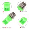 Allextreme T10 Light Bulb 194 LED Wedge 5 SMD for Car Interior Exterior Courtesy Licence Plate Dome Map Door Dashboard Side Marker (Green, Pack of 2)