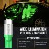 Allextreme EXT10SM Universal T10 LED Parking Light 10 SMD Super Bright Interior Pilot License Plate Dome Indicator Lamp Bulb for Car Bike and Motorcycle (3W, Green, 2 PCS)