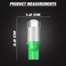 Allextreme EXT10SM Universal T10 LED Parking Light 10 SMD Super Bright Interior Pilot License Plate Dome Indicator Lamp Bulb for Car Bike and Motorcycle (3W, Green, 2 PCS)