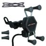 Allextreme AEXL1PH Universal Mobile Mount Cell Phone Holder 360 Rotation Bike Mobile Charger for Motorcycles & Bikes (Black)