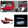 Allextreme EXHP22R Motorcycle Hand Guard with LED Light Universal Bike Handle Protector Shield Handlebar Protection Gear for ATV (Red, 7/8 Inch, 22mm), Standard