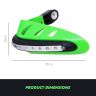 AllExtreme EXHP44G 7/8" 22mm Motorcycle Hand Guard with LED Light Universal Bike Handle Protector Shield Handlebar Protection Gear (Green)