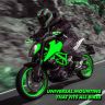 AllExtreme EXHP44G 7/8" 22mm Motorcycle Hand Guard with LED Light Universal Bike Handle Protector Shield Handlebar Protection Gear (Green)