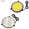 AllExtreme EXDR2Y Bright 72mm Round COB LED Switchback Daytime Running Lights Side Turn Signal Fog Lamp (Yellow & White, 2 Pcs)