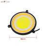 AllExtreme EXDR2Y Bright 72mm Round COB LED Switchback Daytime Running Lights Side Turn Signal Fog Lamp (Yellow & White, 2 Pcs)