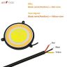 AllExtreme EXDR2Y Bright 72mm Round COB LED Switchback Daytime Running Lights Side Turn Signal Fog Lamp (Yellow & White, 2 Pcs)