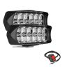 Allextreme EXL22S5 Imported Universal 12 LED Fog Light Off/On Road Driving Work Lamp with 7/8 Inch Handlebar Switch for Bike Cars and Motorcycle (18W, White Light, 2 PCS, 6 Months Warranty)