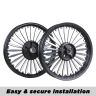 AllExtreme ‎SST4D6CD 19" Front & 18" Rear Disc Tire Alloy Wheel Heavy Duty High Durability Compatible with Bullet Classic Single Disc (2 Pcs)